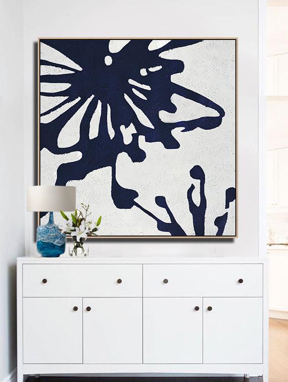 Navy Blue Minimalist Painting #NV285A